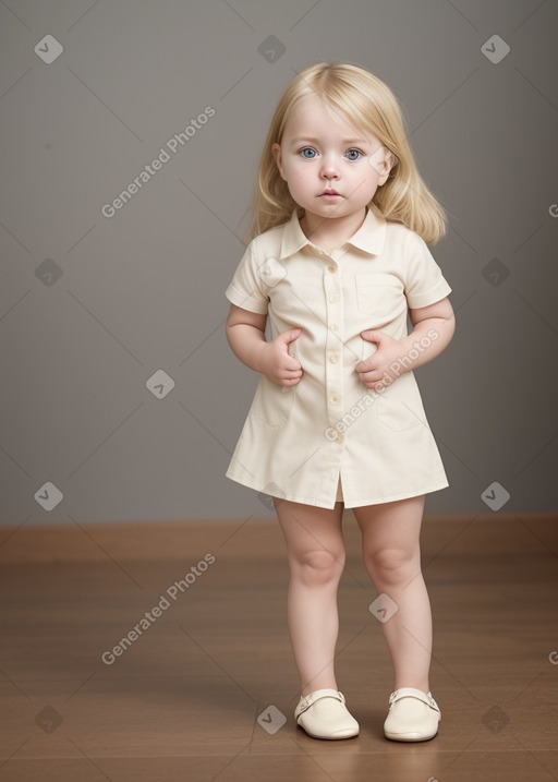 Belgian infant girl with  blonde hair