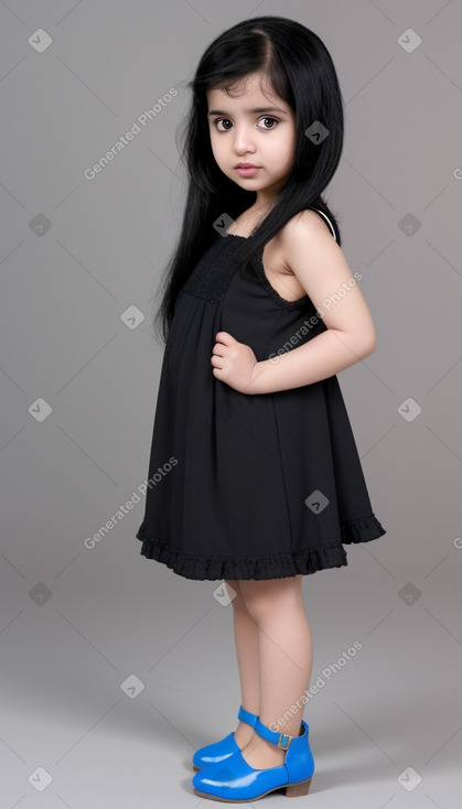 Qatari infant girl with  black hair