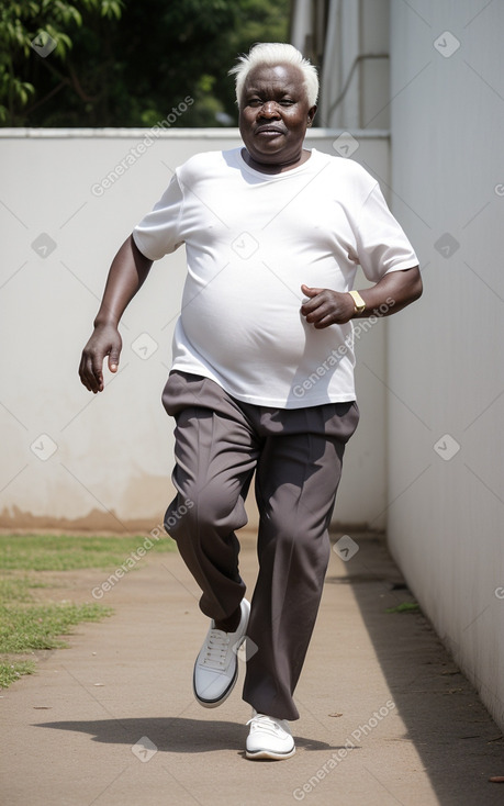 Ugandan elderly male with  white hair