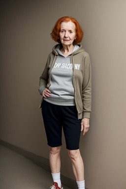 Polish elderly female with  ginger hair