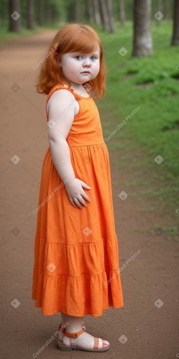 Belarusian infant girl with  ginger hair