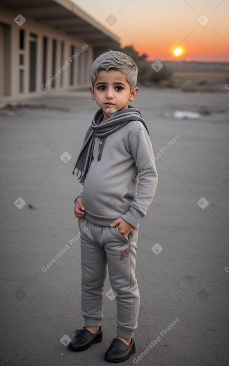 Syrian infant boy with  gray hair