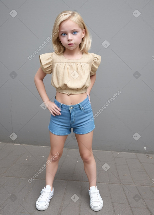 Child female with  blonde hair