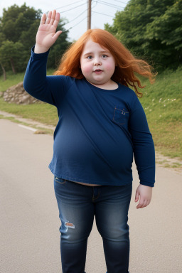 Bulgarian child girl with  ginger hair