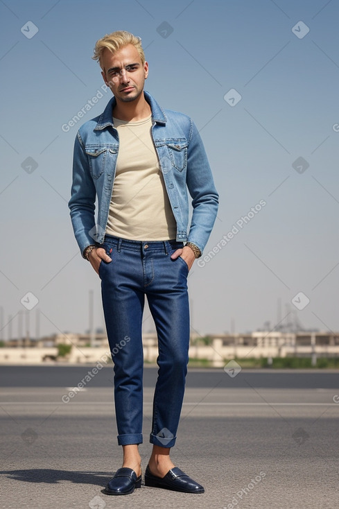 Libyan adult male with  blonde hair