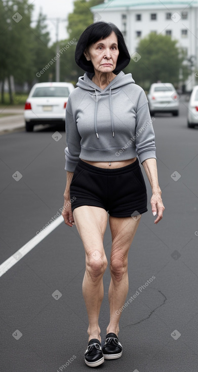 Russian elderly female with  black hair