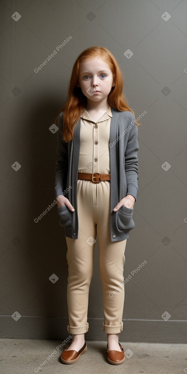 Guatemalan child girl with  ginger hair