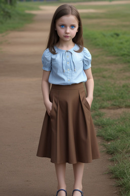 Ukrainian child female with  brown hair