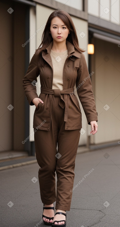 Japanese adult female with  brown hair