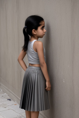 Bahraini child girl with  gray hair