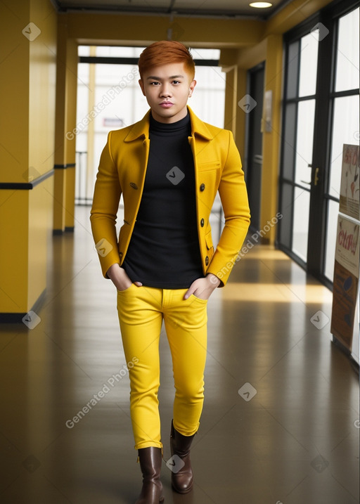 Filipino young adult male with  ginger hair