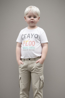 Czech child boy with  white hair