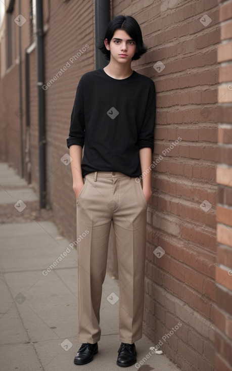 Argentine teenager boy with  black hair