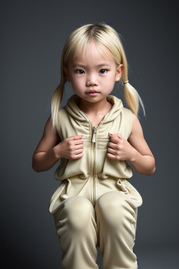 Vietnamese child female with  blonde hair