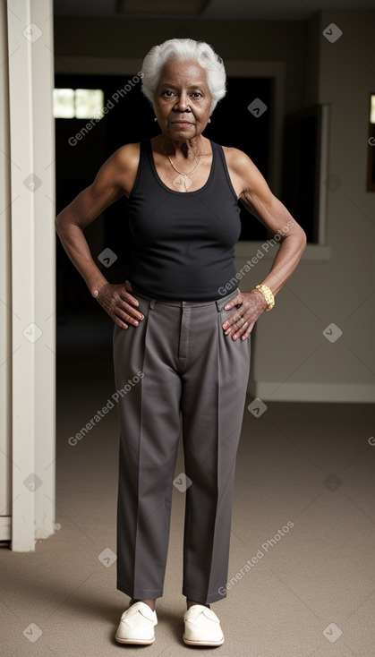 African american elderly female with  black hair