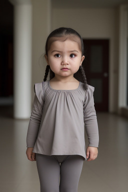 Uzbek infant girl with  gray hair