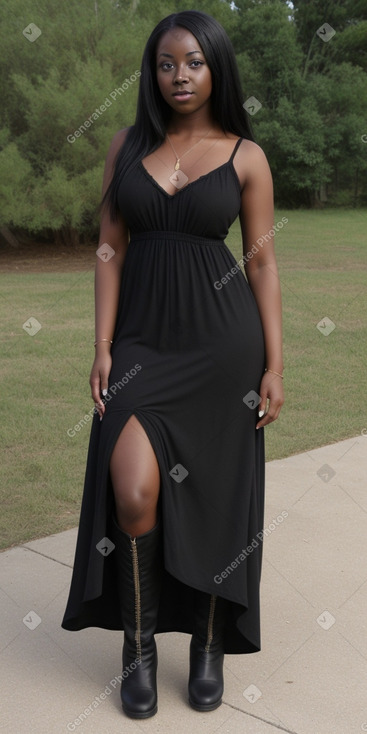 African american adult female with  black hair