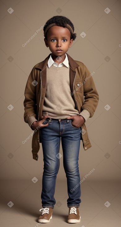 Ethiopian child boy with  brown hair