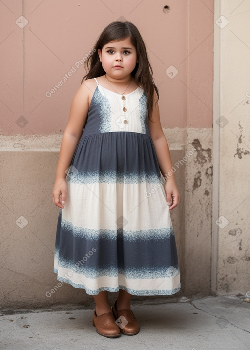 Cuban child girl with  brown hair