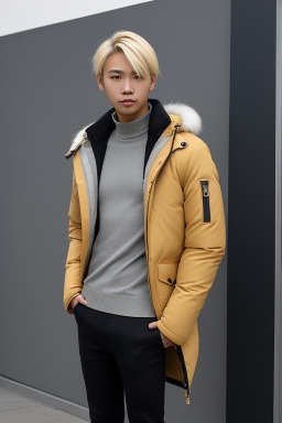 Taiwanese young adult male with  blonde hair