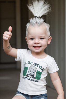 South african infant girl with  white hair