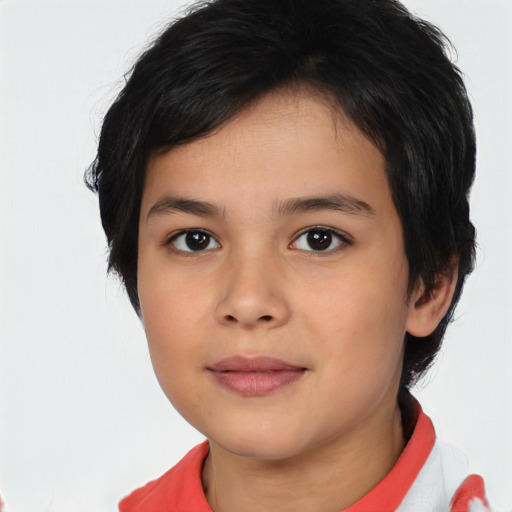 Neutral asian young-adult female with short  black hair and brown eyes