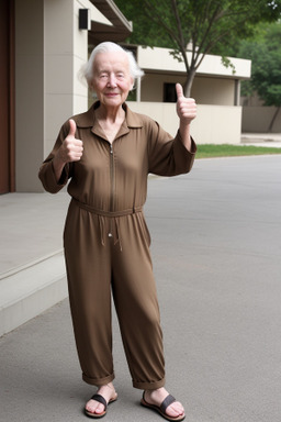 Elderly non-binary with  brown hair