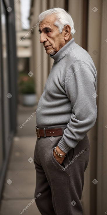 Lebanese elderly male with  gray hair