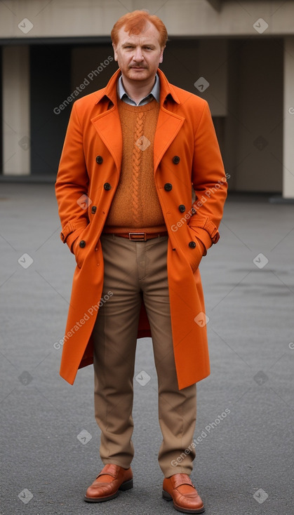 Bulgarian middle-aged male with  ginger hair