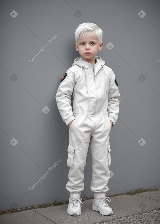 Latvian infant boy with  white hair