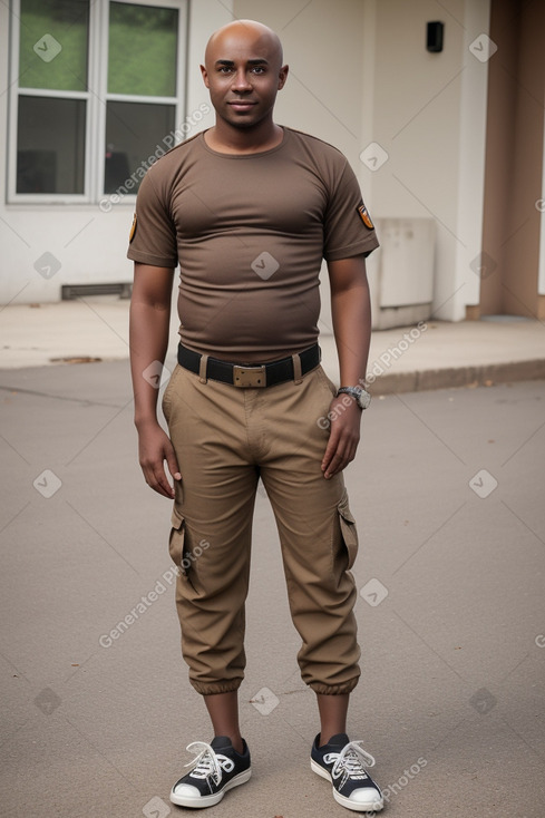 Togolese adult male with  brown hair