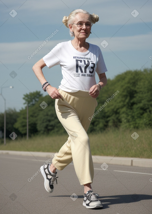 Swedish elderly non-binary with  blonde hair