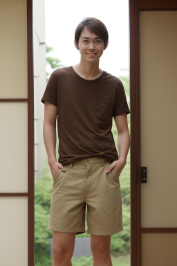 Japanese adult male with  brown hair