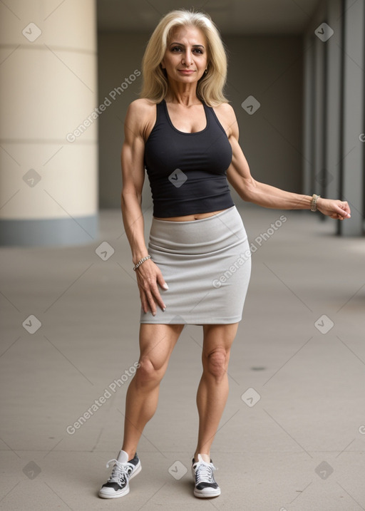 Lebanese 45 years female with  blonde hair