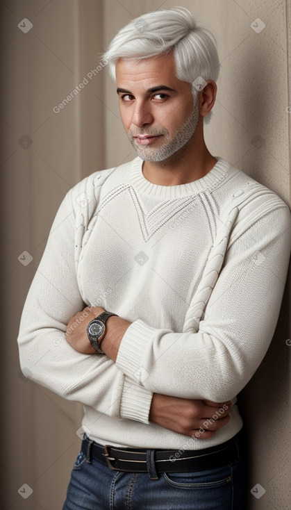 Israeli adult male with  white hair