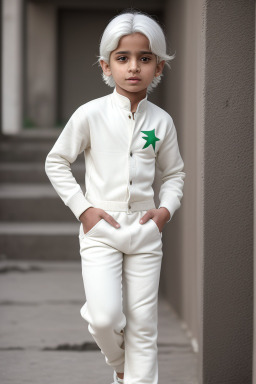 Pakistani child boy with  white hair