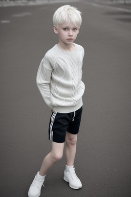 Estonian child boy with  white hair