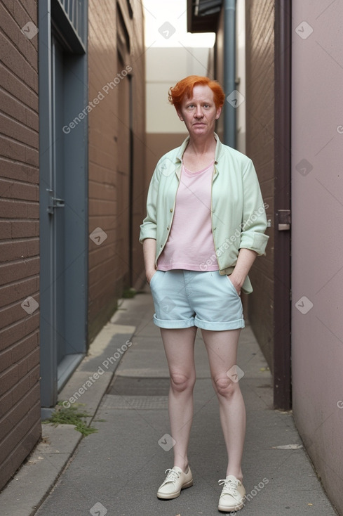 South african middle-aged non-binary with  ginger hair