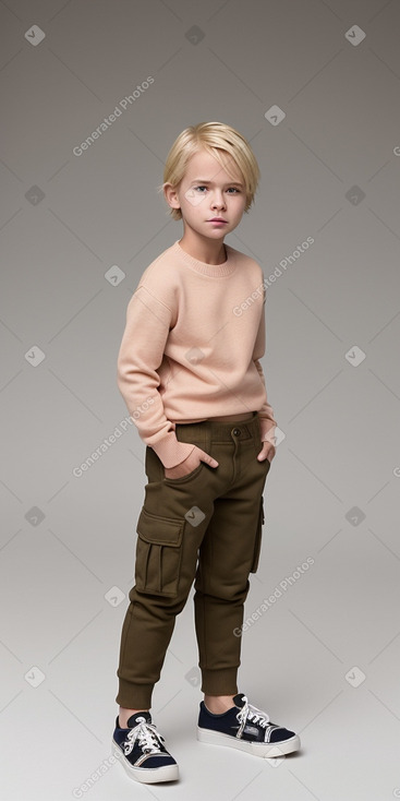 Child boy with  blonde hair