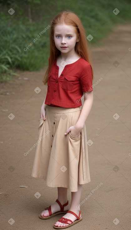 Child female with  ginger hair