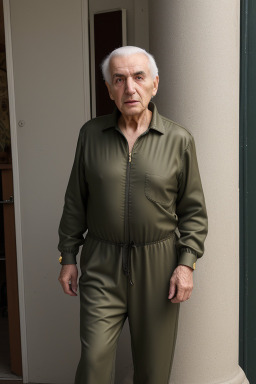 Macedonian elderly male with  black hair