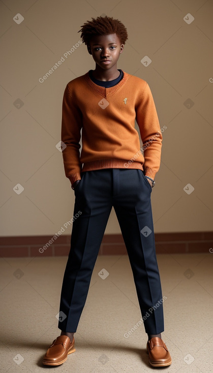 Togolese teenager boy with  ginger hair