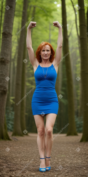 Croatian middle-aged female with  ginger hair