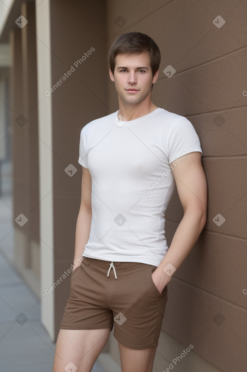 Caucasian adult male with  brown hair