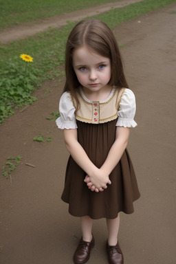 Ukrainian child girl with  brown hair