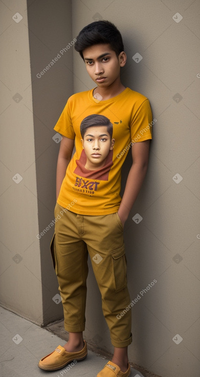 Nepalese teenager boy with  ginger hair