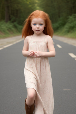 Polish infant girl with  ginger hair