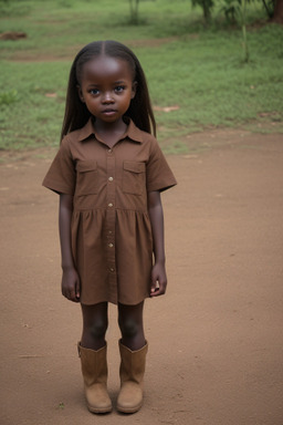 Ugandan child girl with  brown hair