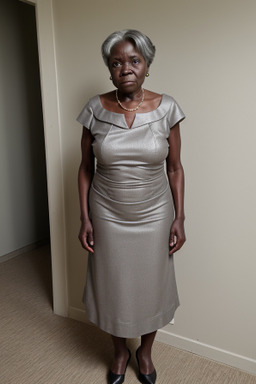 Zambian elderly female with  gray hair