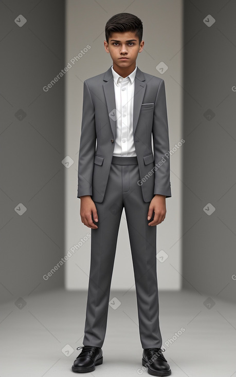 Nicaraguan teenager boy with  gray hair